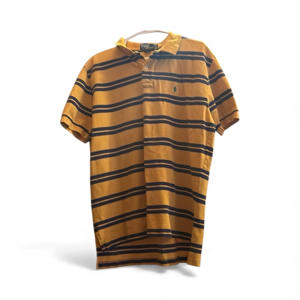 Ralph Lauren Polo shirt, yellow and blue stripes
